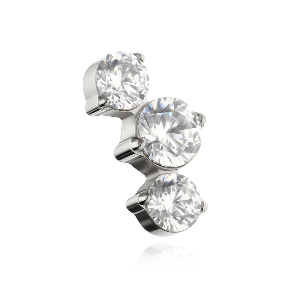 Titanium attachment for pins - white zirconia - TNA-037