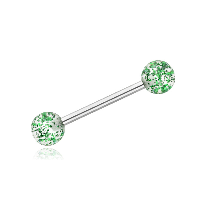 Tongue barbell  zerbra purple - KJ-056