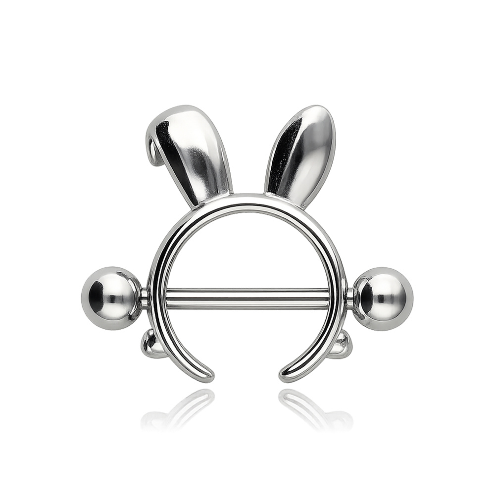 Nipple piercing - silver heart - S-016