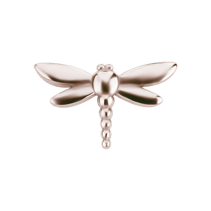 Attachment push in - dragonfly - rose gold - PI-034