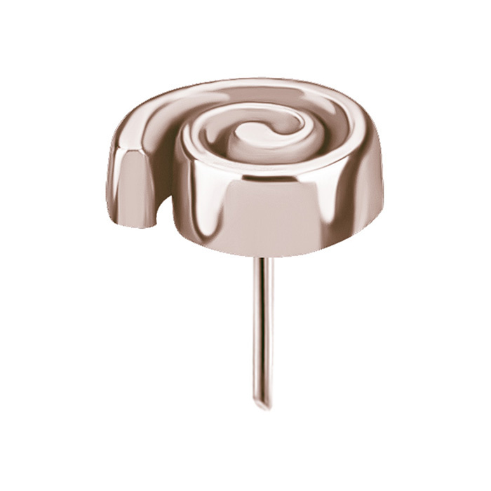 Attachment push in - snail - rose gold - PI-036