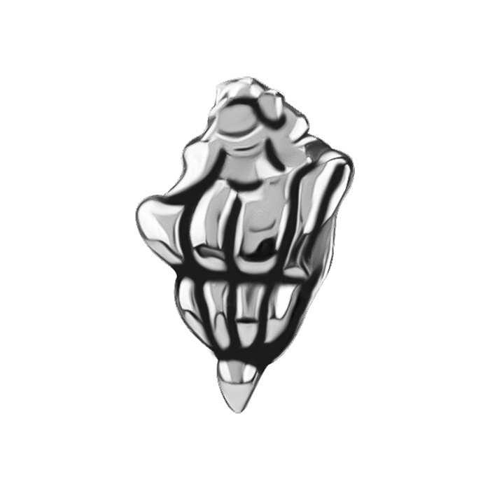 Attachment push in - shell - silver - PI-031