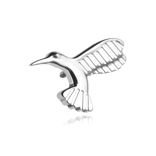 Titanium attachment hummingbird - silver - TNA-099