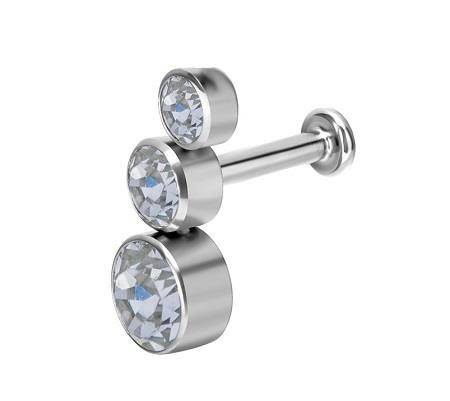 Titanium decorative labret - female thread - TGW-049