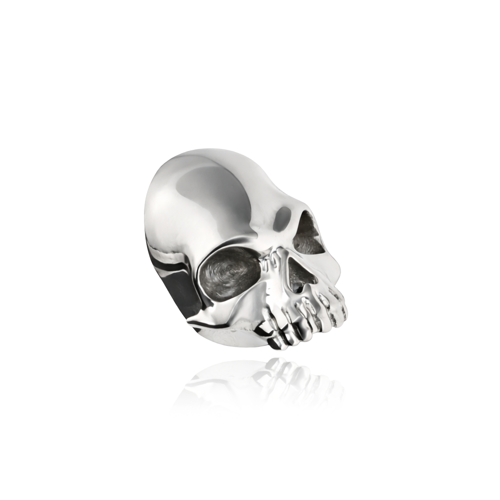 Titanium attachment skull - silver - TNA-237