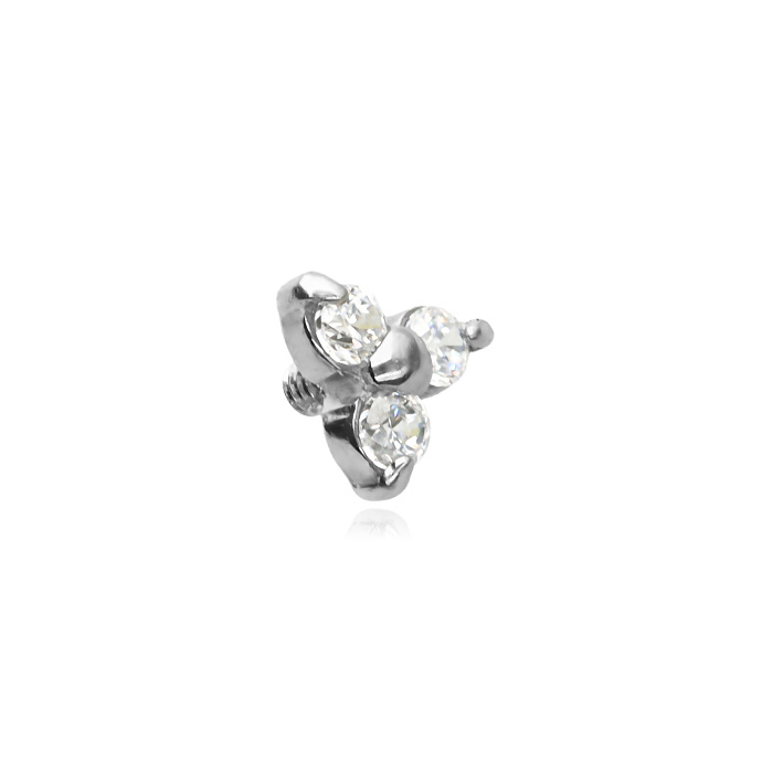 Dermal top with white zircons - NA-008