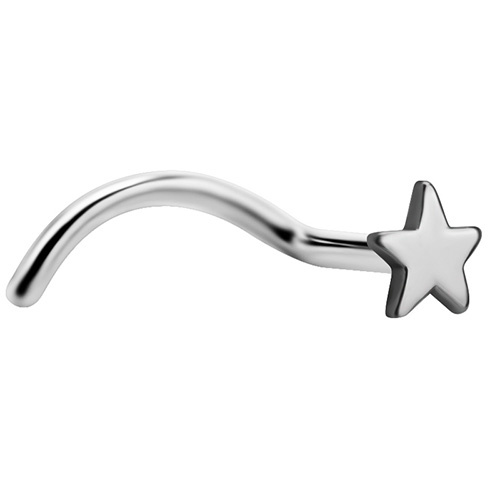 Titanium nose stud - star - TN-020