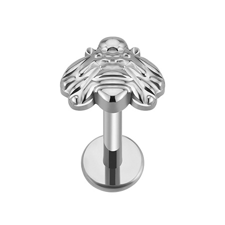 Titanium labret silver bee - TGW-103