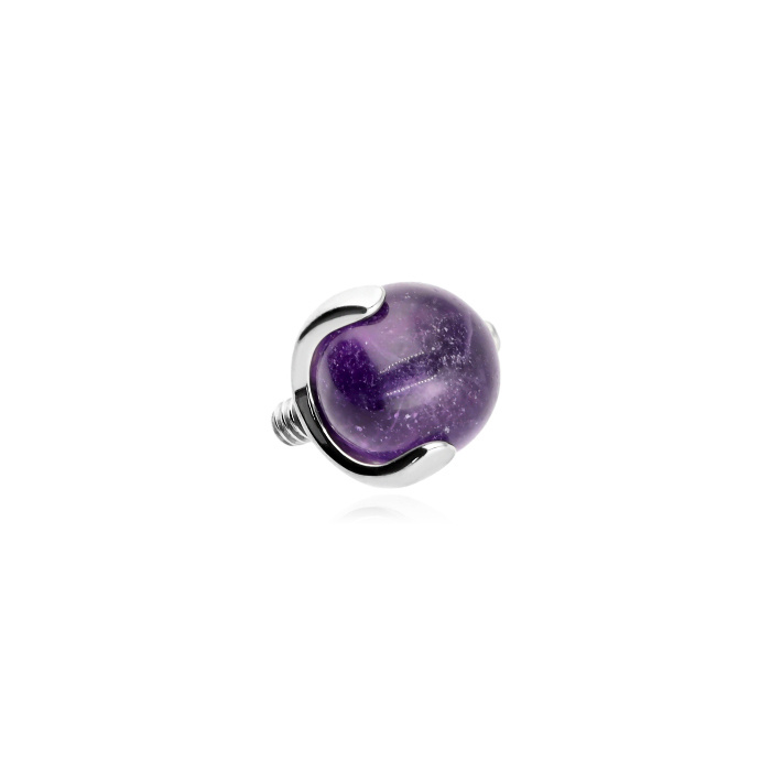 Titanium attachment for pins - amethyst - TNA-029