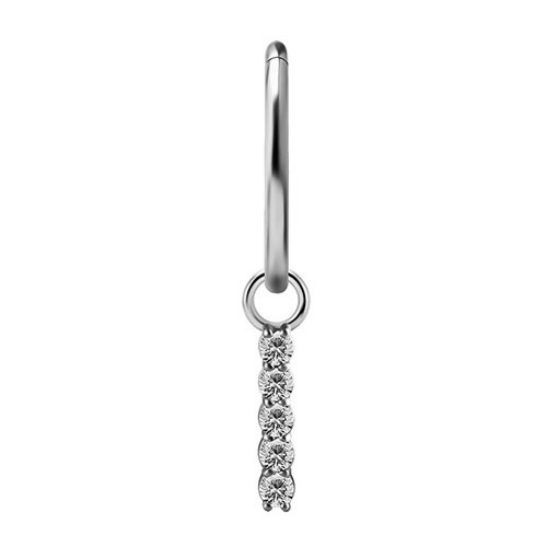 Charms - CoCr NF - silver M - PREMIUM ZIRCONIA - D-038