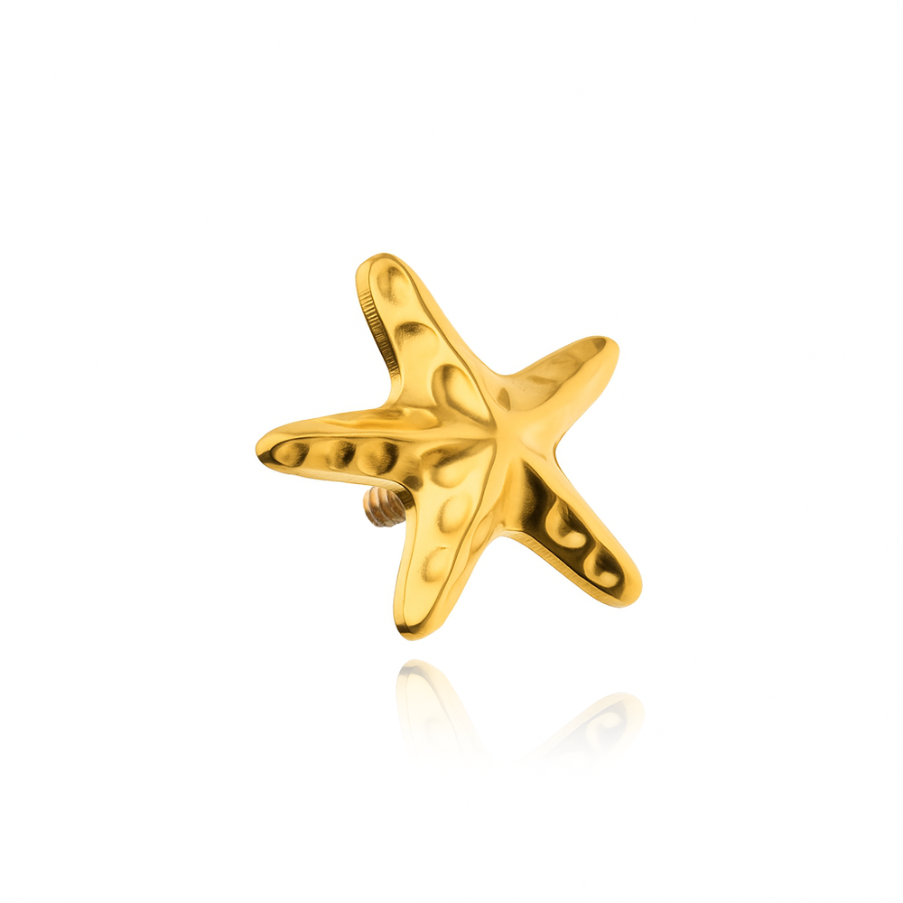 Titanium attachment starfish - gold - TNA-225