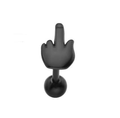 FUCK YOU cartilage earring black - CH-014