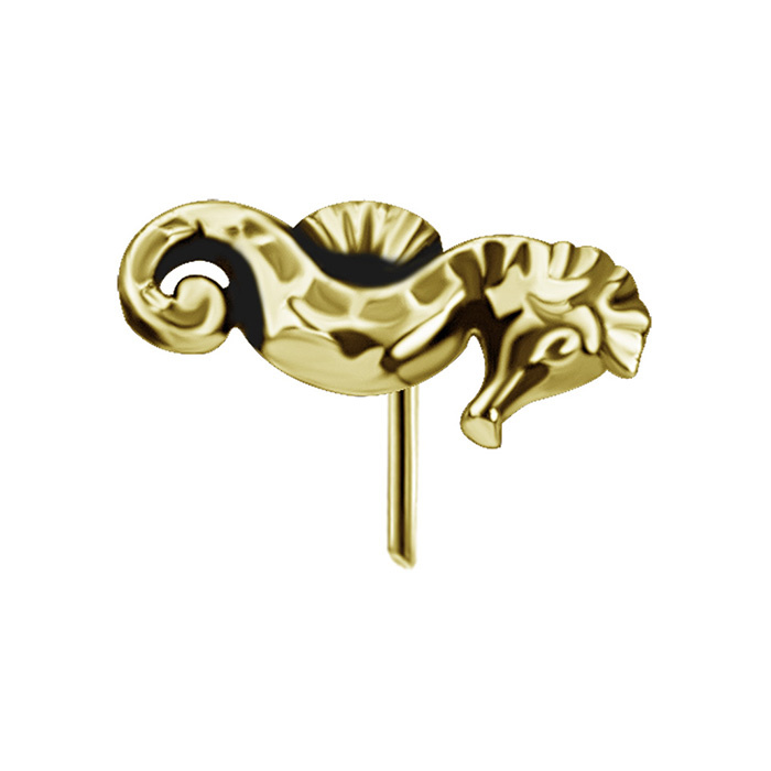 Attachment push in - seahorse - gold - PI-030