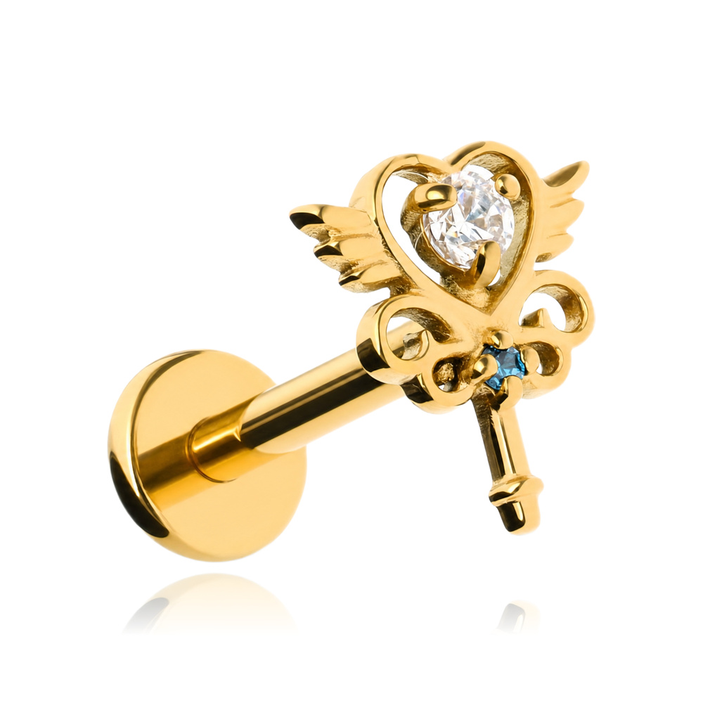Titanium labret wand - gold