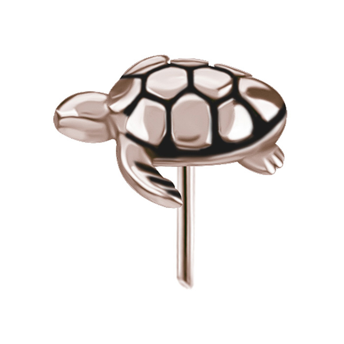 Attachment push in - turtle - rose gold - PI-033