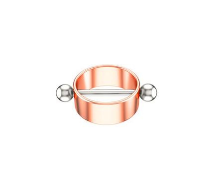 Rose gold decorative nipple piercing - S-043