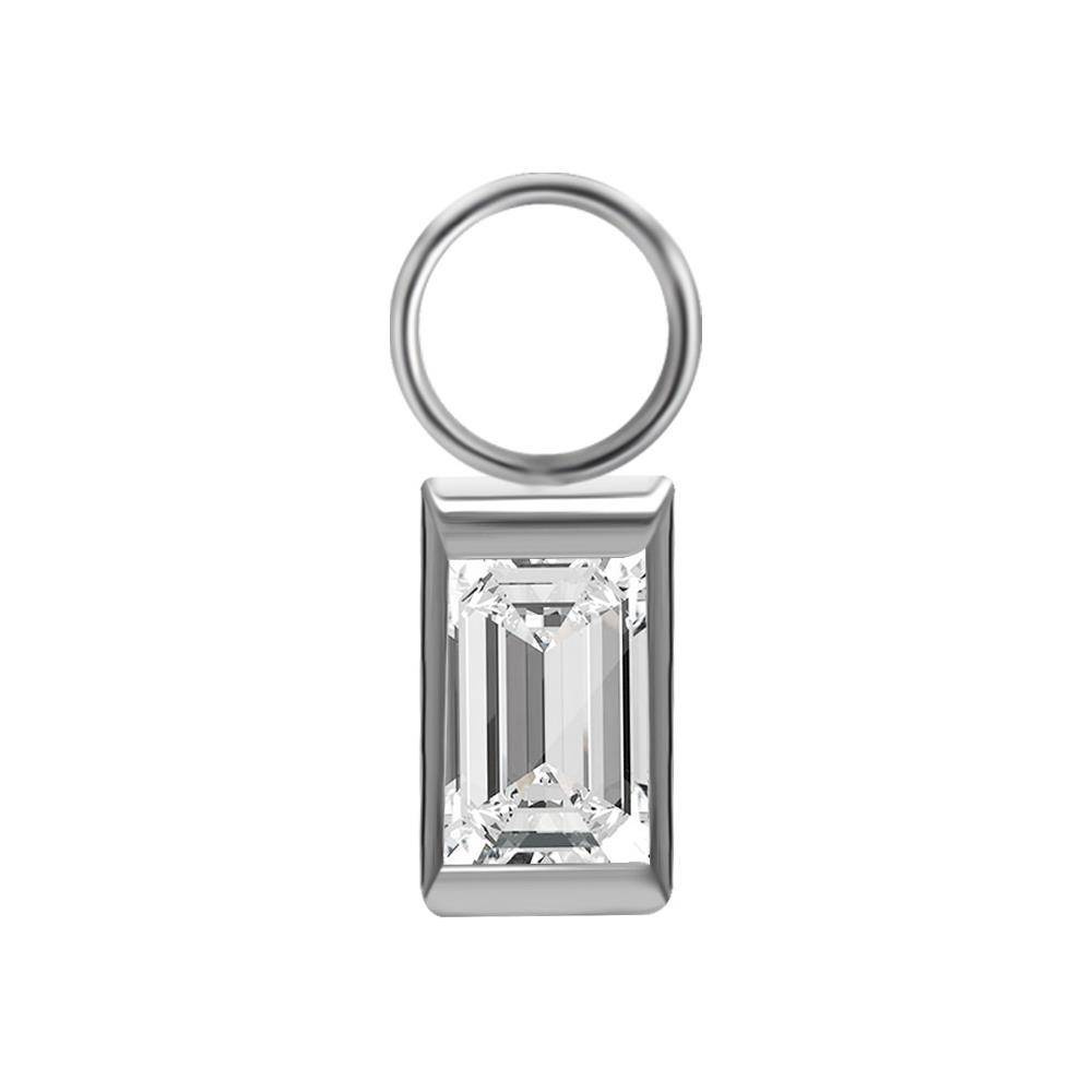 Charms - PREMIUM CRYSTAL - srebrny - D-007