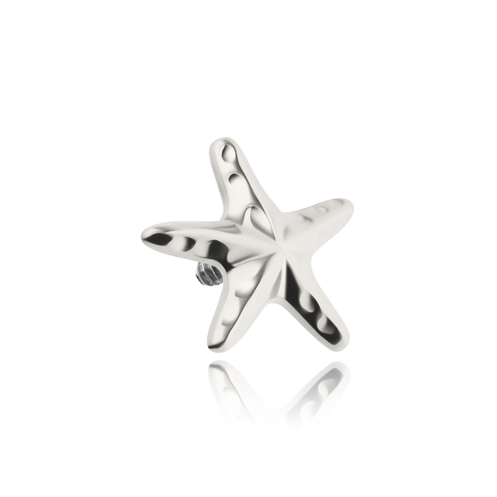 Titanium attachment starfish - silver - TNA-225