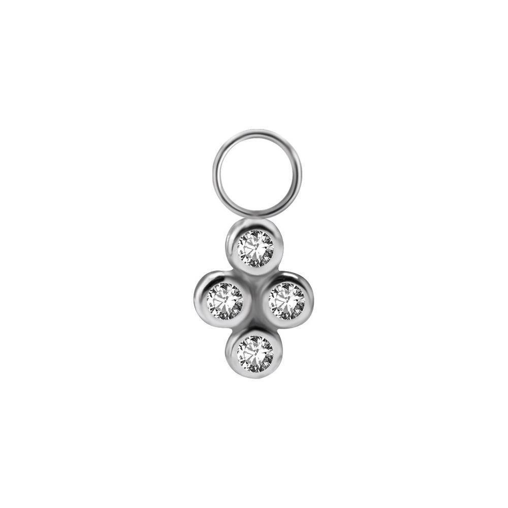 Charms - zirconia - silver - D-011