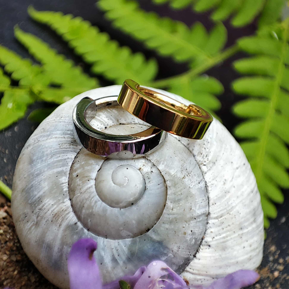 Titanium piercing ring clicker silver - TK-042