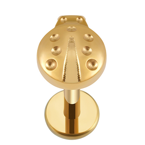 Titanium labret gold ladybug - TGW-108