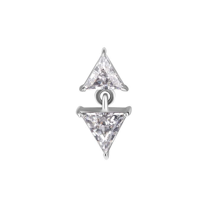Attachment push in - triangles with white zircons - CoCr NF - gold - PI-025