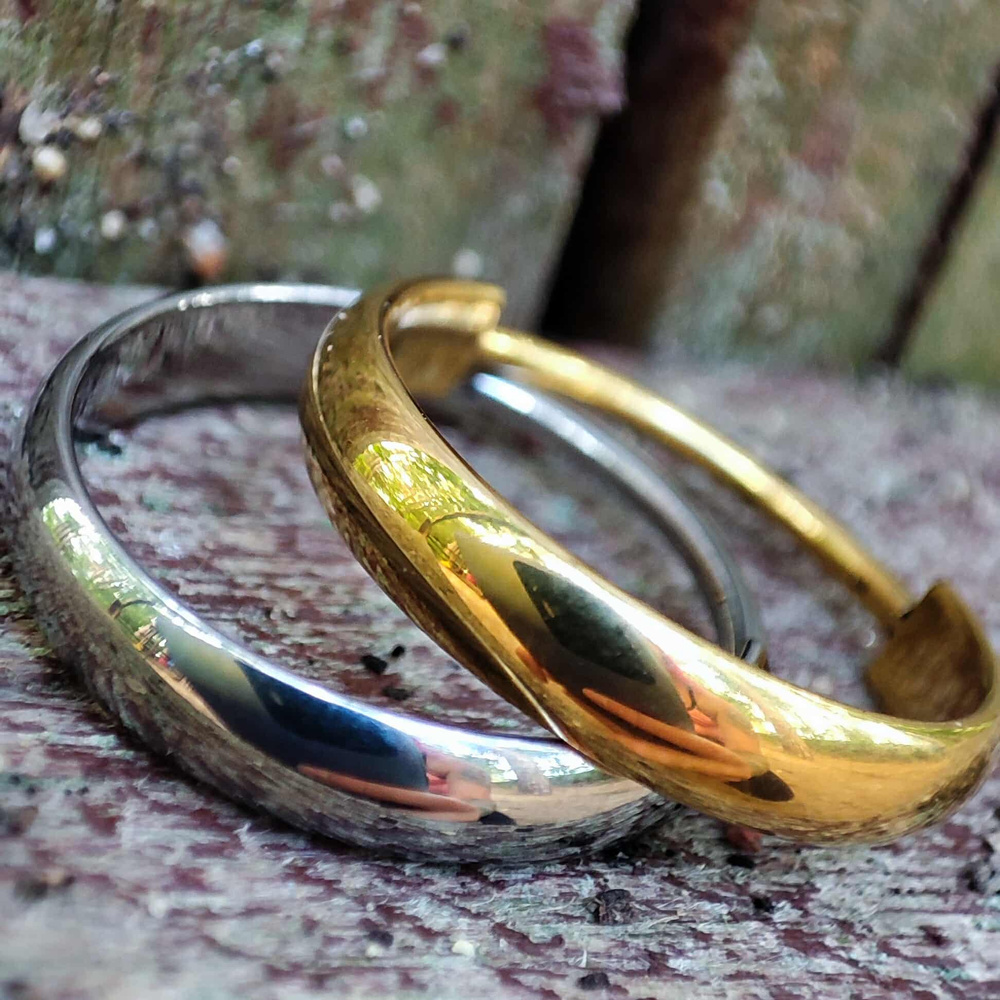 Titanium piercing ring clicker ring - silver - TK-026