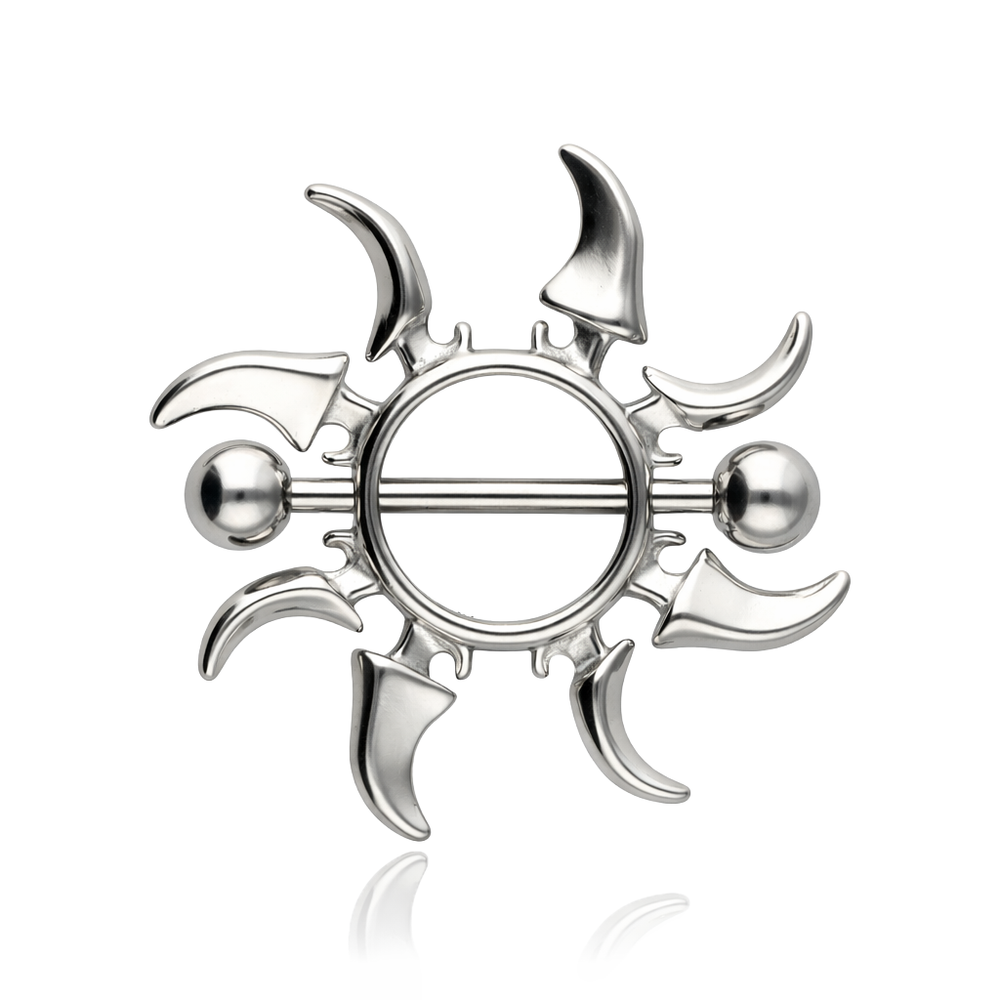 Nipple piercing - silver heart - S-016