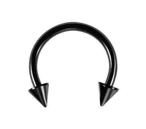 Horseshoe - classic black with cones - P-002