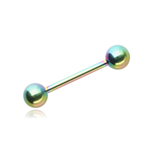 Metallic colored tongue piercing - KJ-052