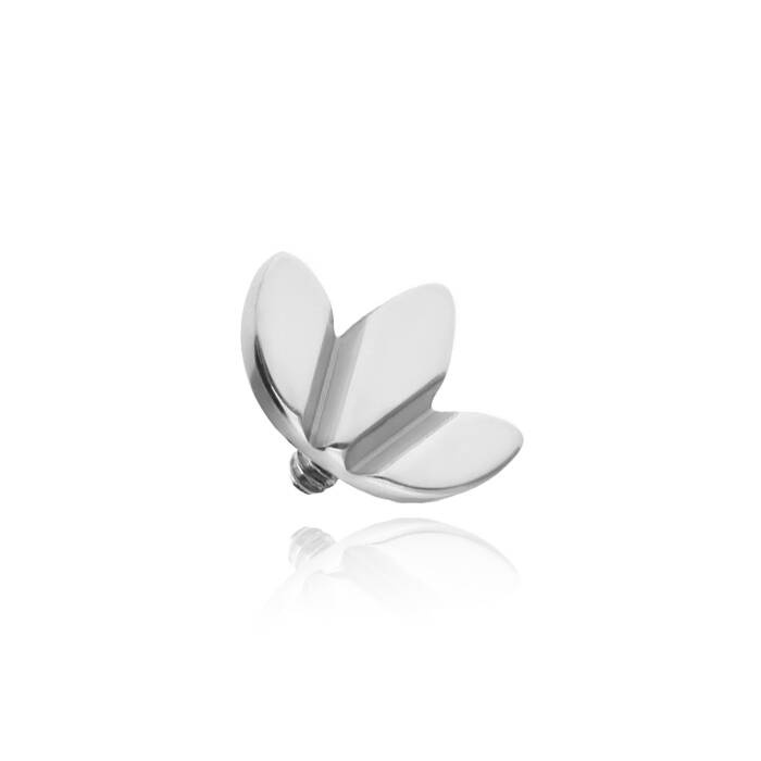 Titanium attachment leaf - silver - TNA-082