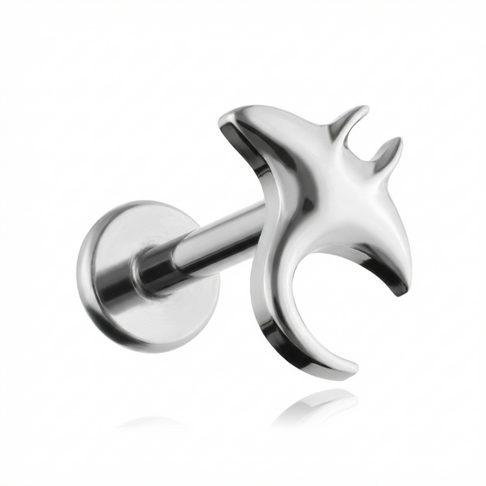 Titanium labret skate - silver