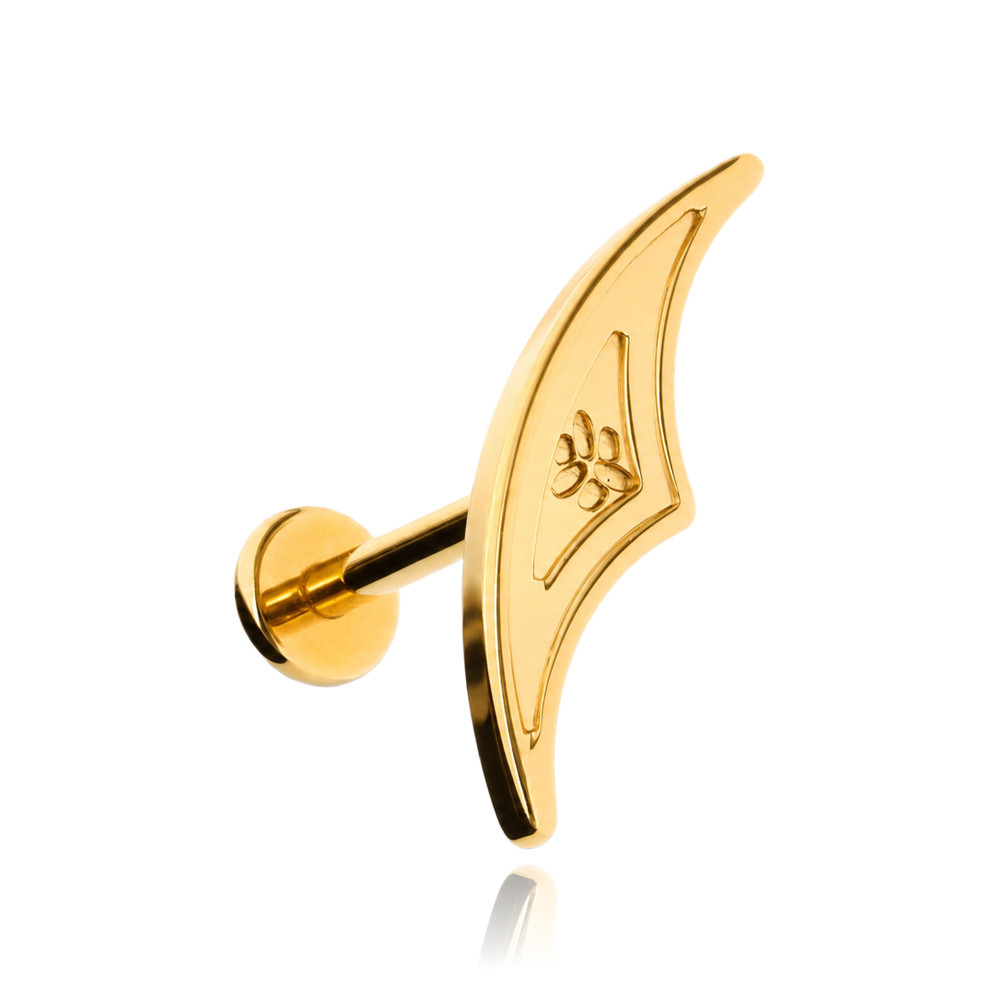 Titanium labret decorative - gold