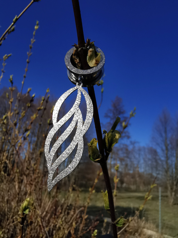 Long frosted silver tunnel - PT-070