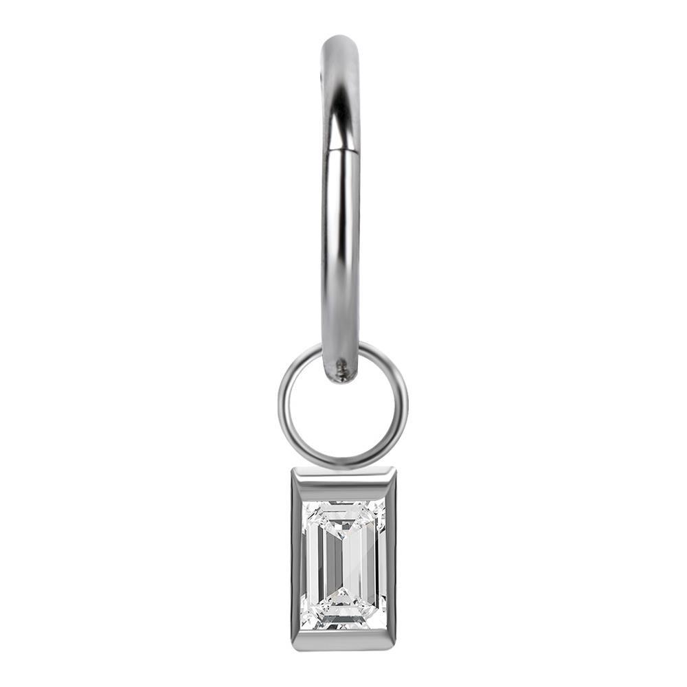 Charms - PREMIUM CRYSTAL - srebrny - D-007