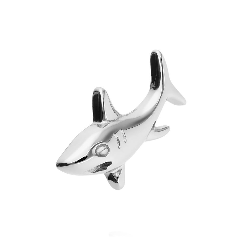 Titanium attachment - shark - silver - TNA-248