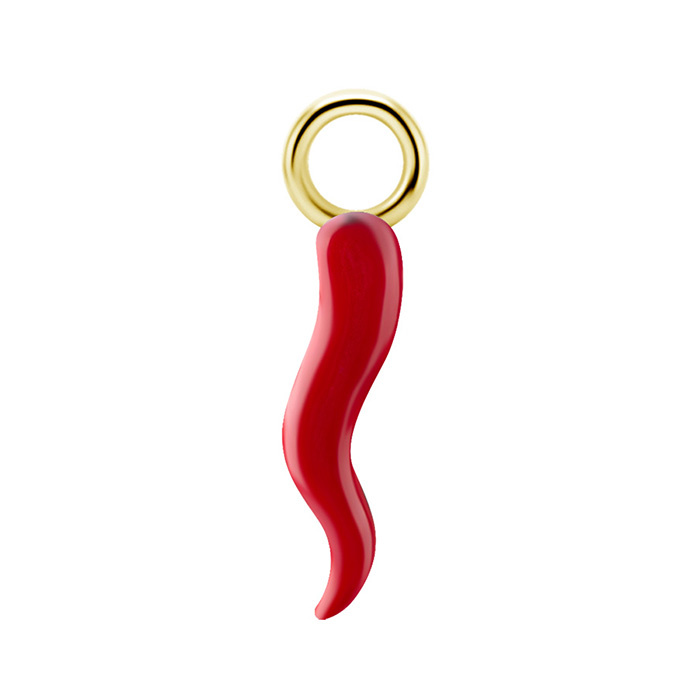 Charms - CoCr NF - red - gold - D-102