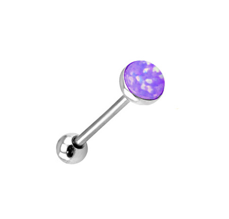 Tongue barbell - iridescent purple - KJ-006