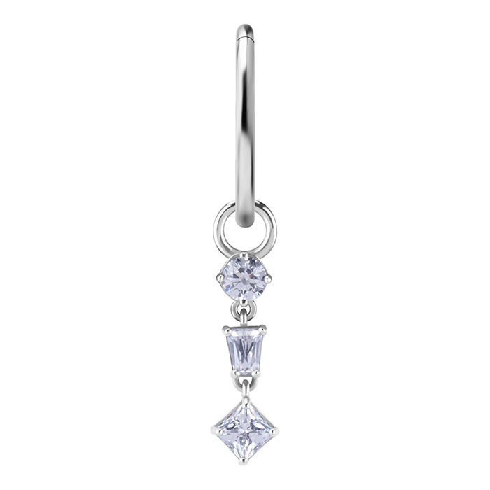 Charms - CoCr NF with white zirconia - silver - D-104