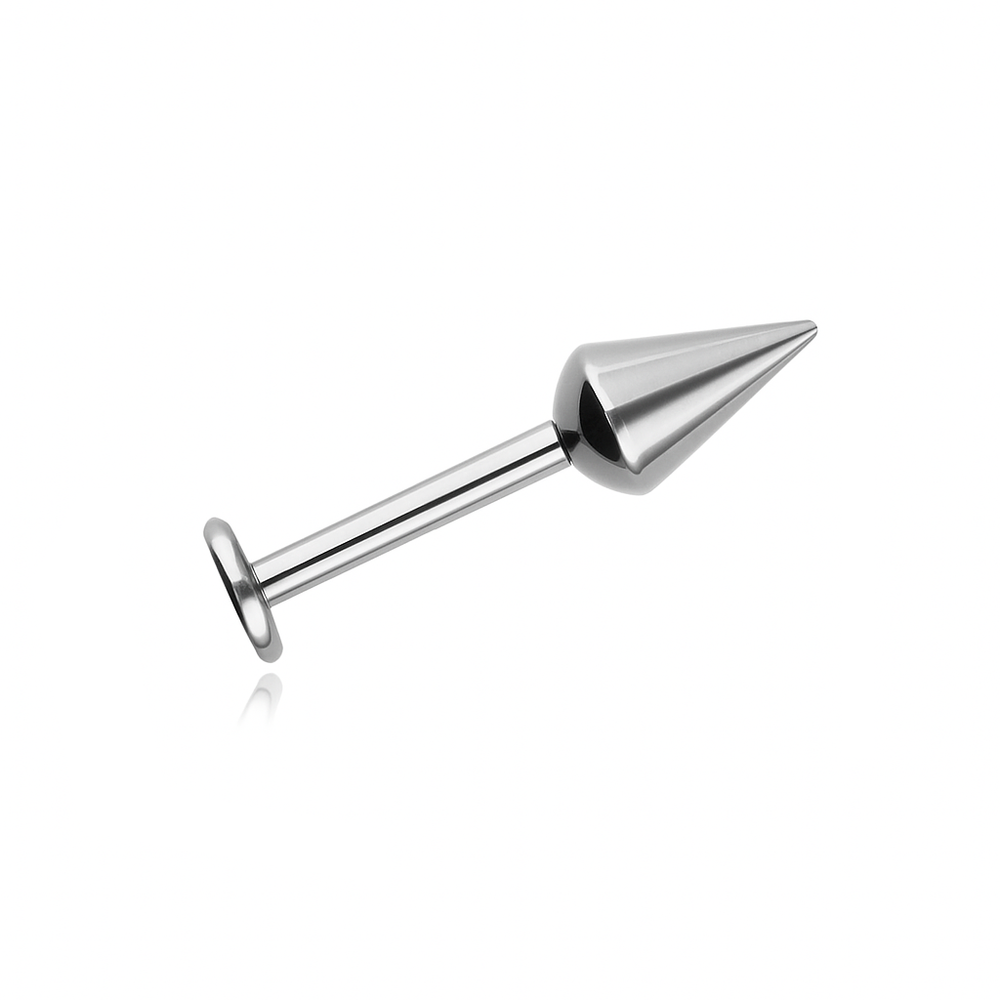 Titanium labret rounded cone - silver