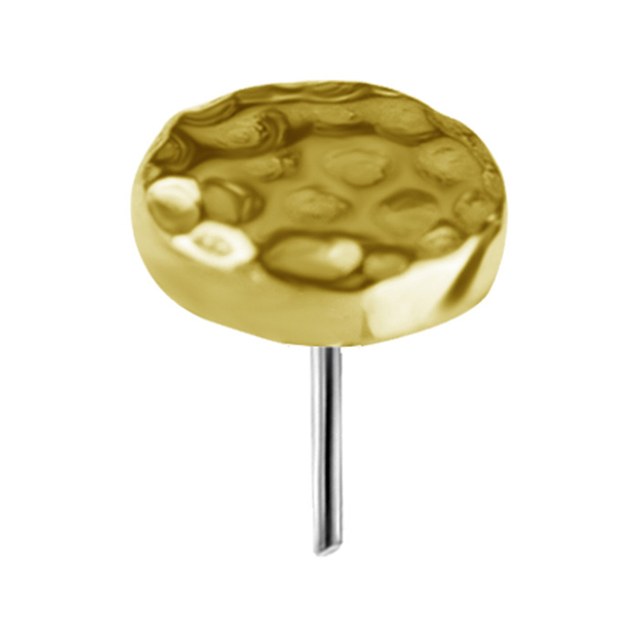 Nakrętka złoto 18K okrągła - struktura - GD18K-072