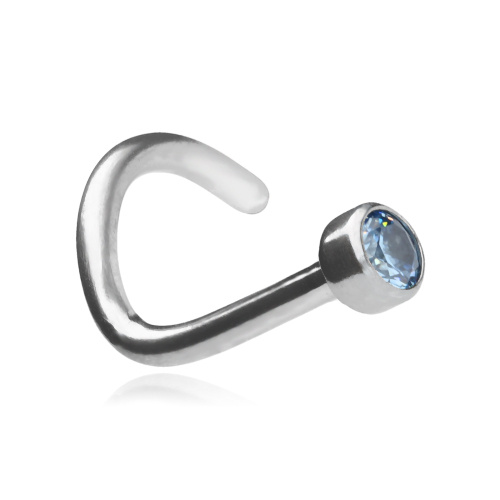 Titanium nose screw with blue zirconia - TN-004