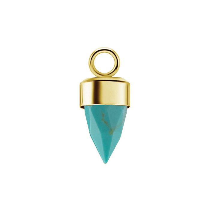 Charms - nautical cone - gold - D-096