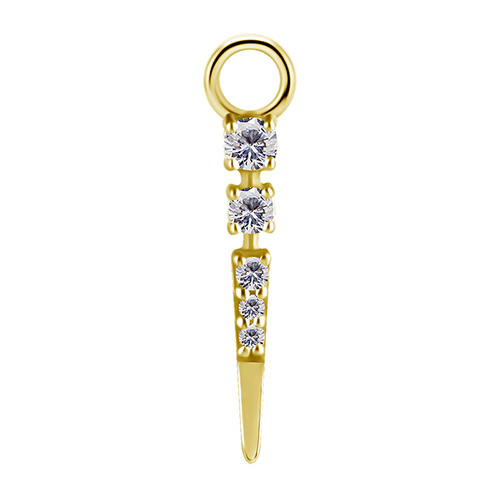 Charms - CoCr NF - gold - PREMIUM ZIRCONIA - D-043