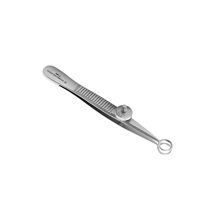 Piercing tweezers - open small closed eye - NK-057