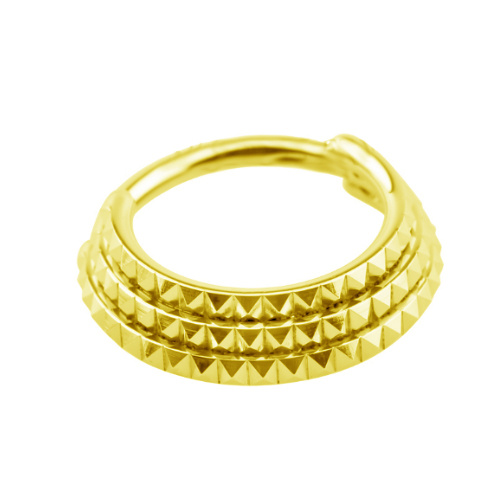 Ring clicker gold - studs - K-032