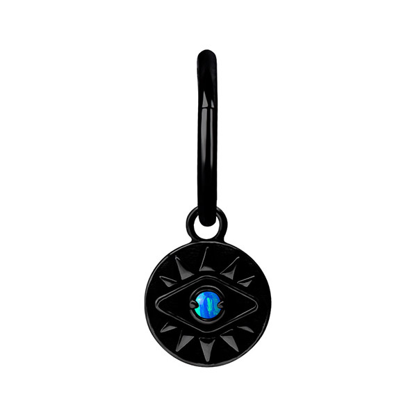 Charms - eye with opal - black - D-056