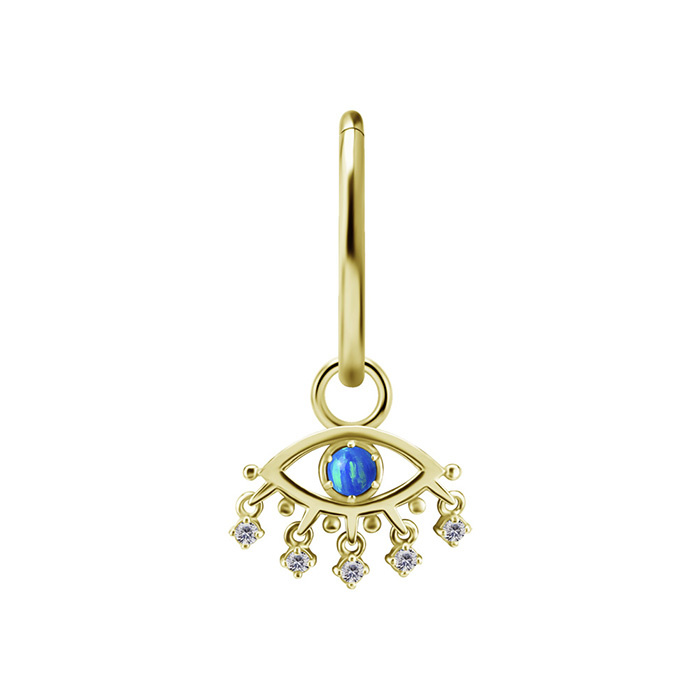 Charms - CoCr NF - triangle with white zircons - gold - D-070