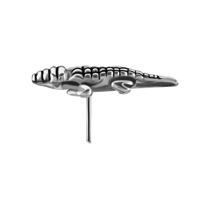 Attachment push in - crocodile - silver - PI-032