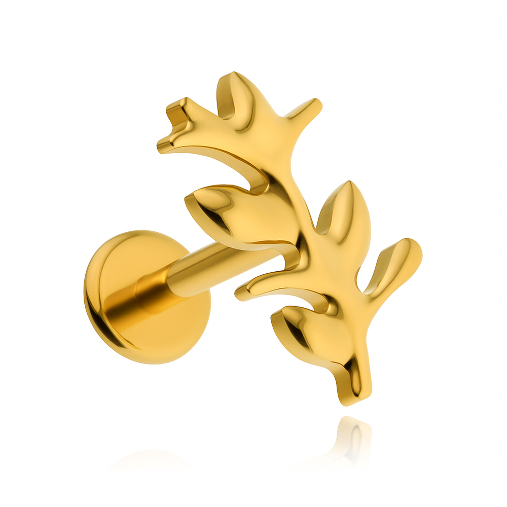 Titanium labret twig - gold